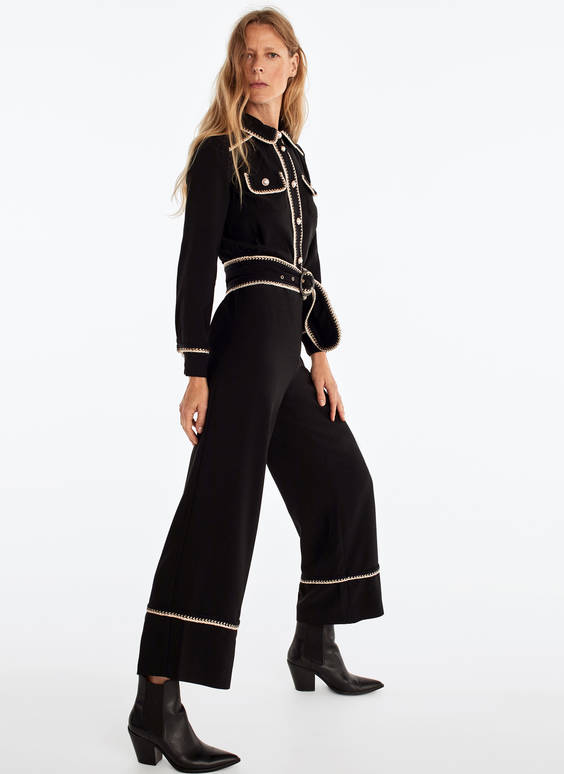 black high neck jumpsuit