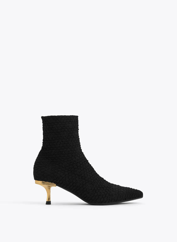 gold heel boots