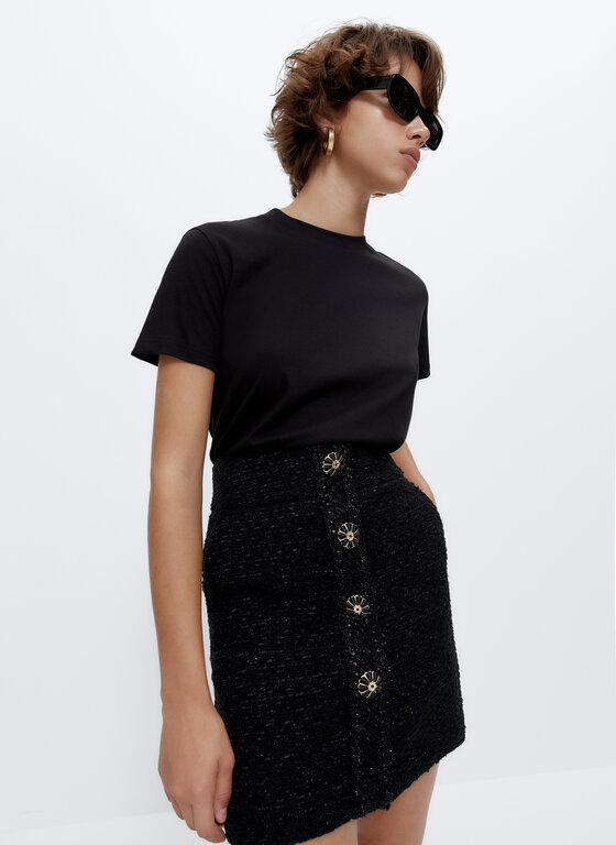 uterque tweed skirt