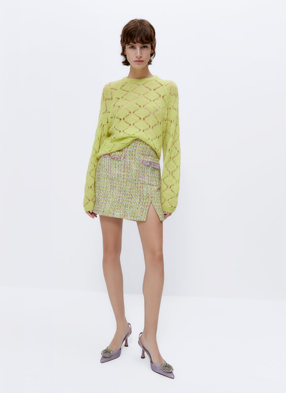 uterque tweed skirt