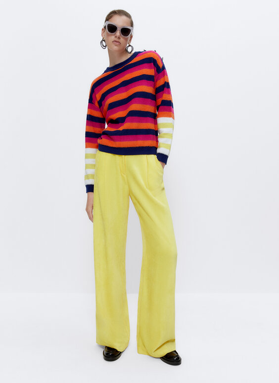 Multicoloured stripe sweater