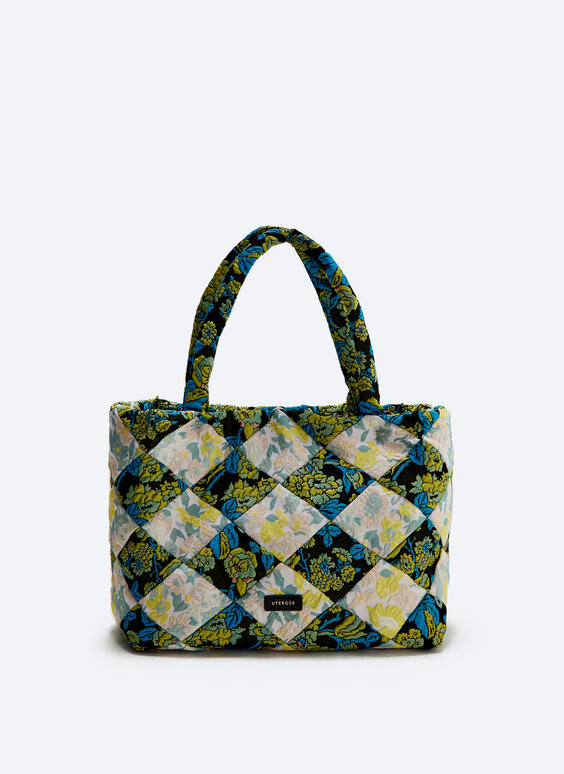 Quilted patchwork tote bag