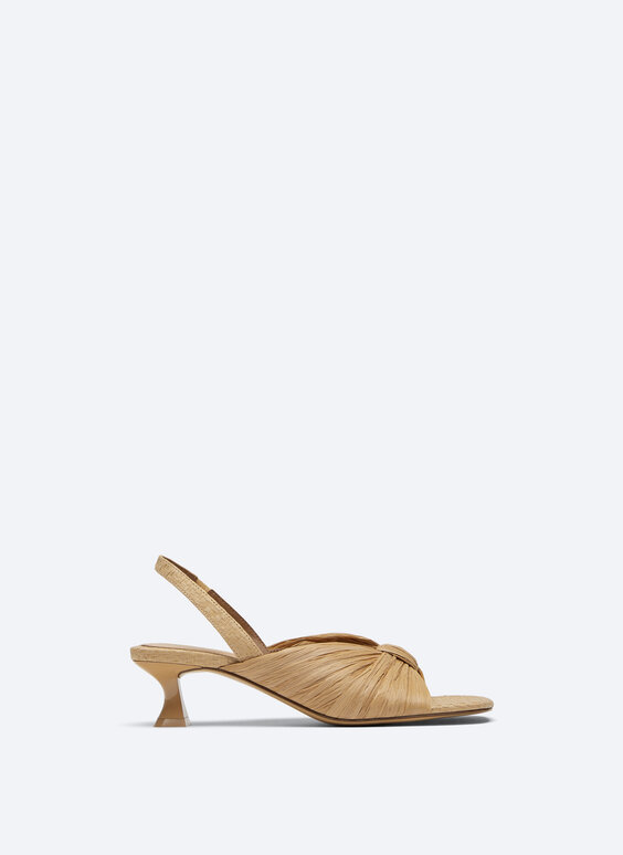 Raffia heeled sandals