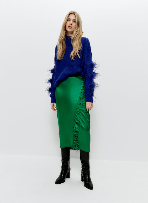 uterque tweed skirt