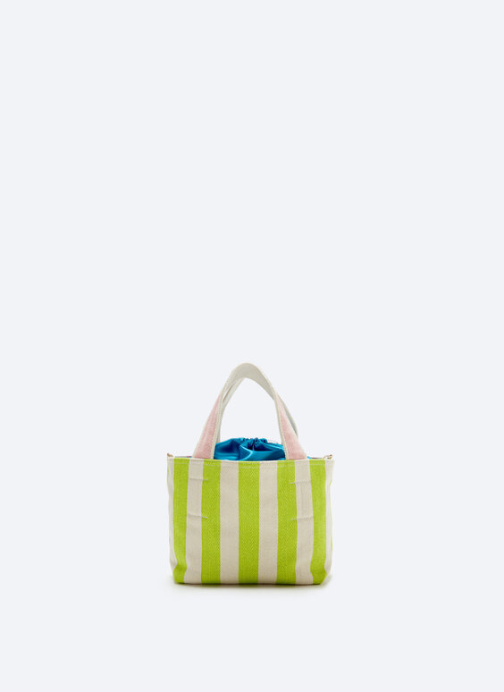 Малка разноцветна чанта тип пазарска