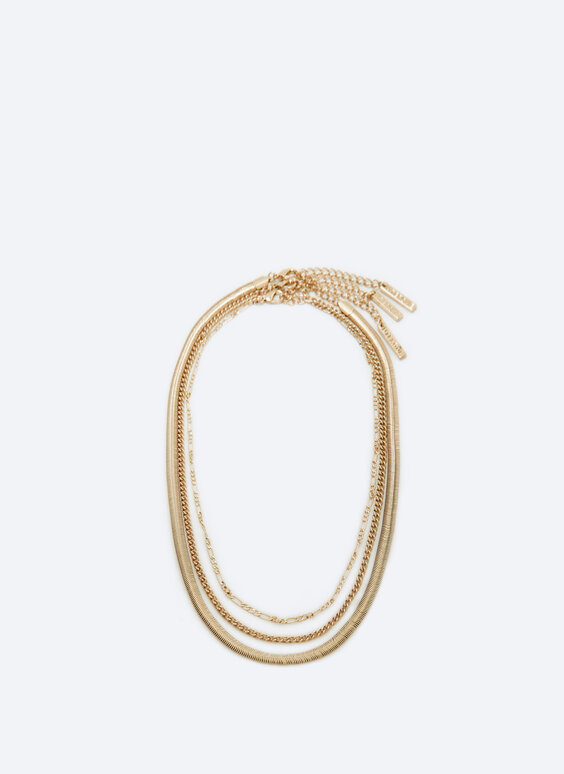 Multi-strand chain necklace