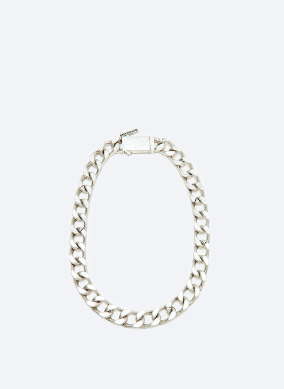 Choker necklace with silver XL flat 