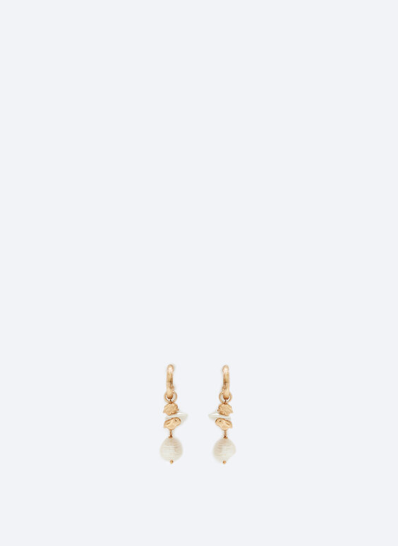 Baroque pearl bead earrings